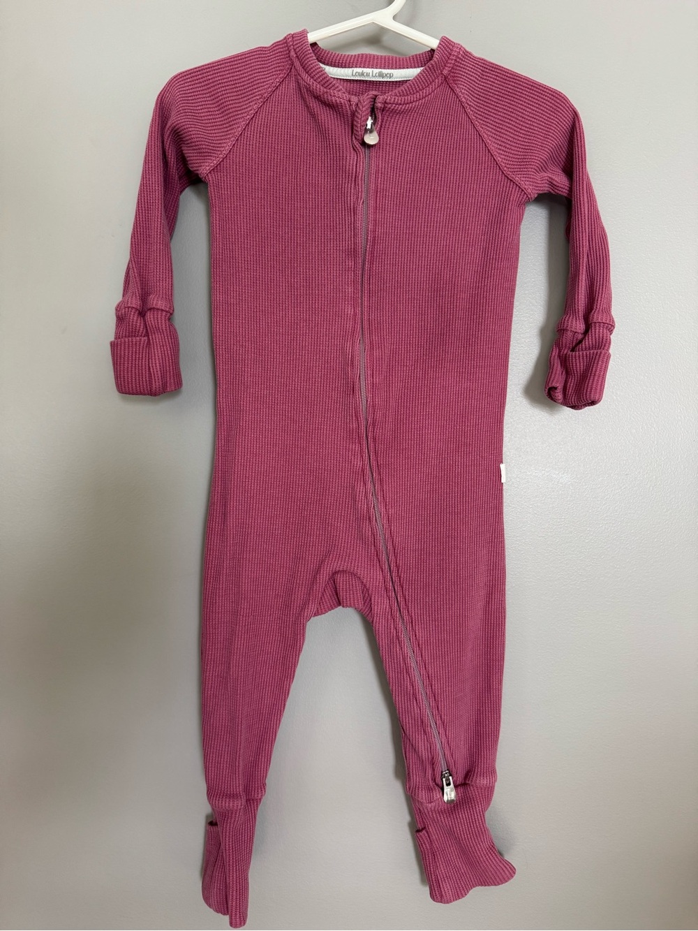 Loulou Lollipop Mauvewood Waffle Sleeper - 12-18m